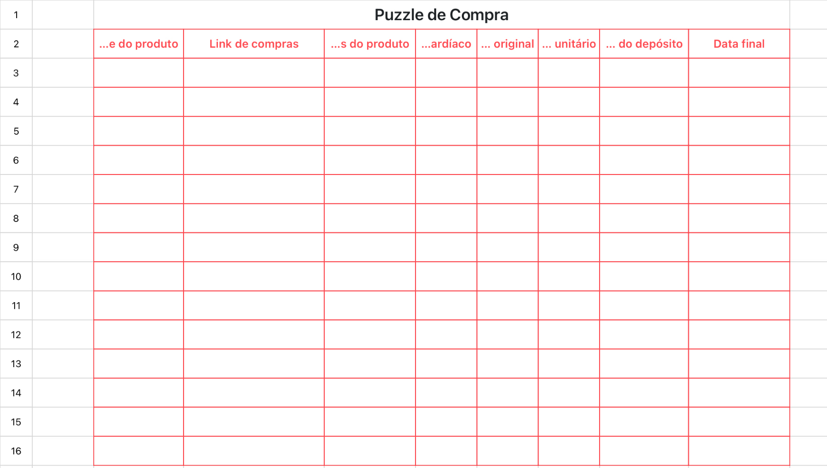 Puzzle de Compra